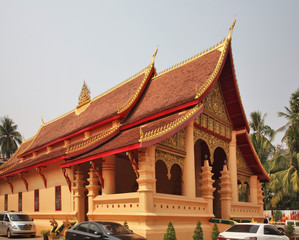 Naklejka premium Wat Ongtu in Vientiane. Laos