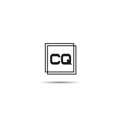 Initial Letter CQ Logo Template Design