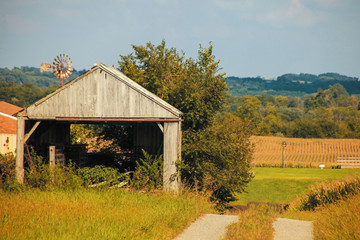 old tractor shed