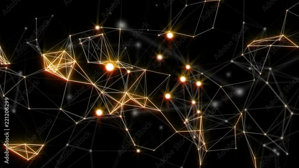 Poster black fantasy abstract technology and engineering motion background with connected glowing plexus li