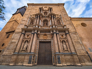 Renaissance style facade of Parroquia de la SantÃsima Cruz and Real Monasterio of Our Lady of  El...