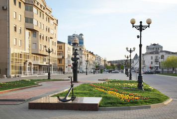 Street of Novorossiysk Republic in Novorossiysk. Krasnodar region. Russia