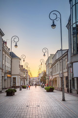 Kielce, the center of Sienkiewicza Street