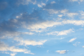 Blue sky with white clouds