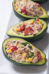Avocado stuffed with salad