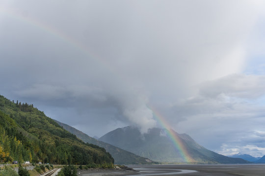Rainbow over turnagain arm 