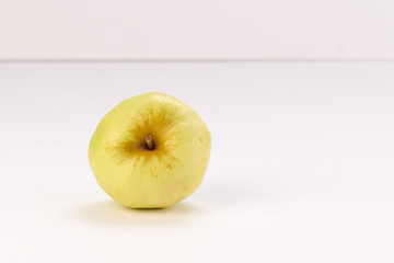apples Antonovka on white background