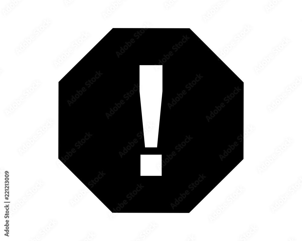 Canvas Prints black hexagon warning image vector icon logo symbol