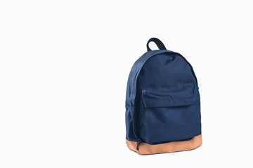 School bag isolated on white background.