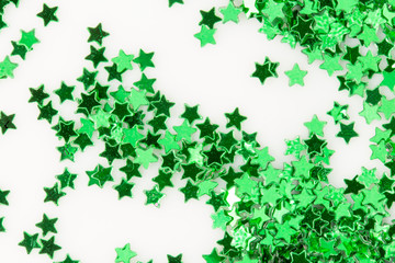 a lot of Christmas stars on a white background