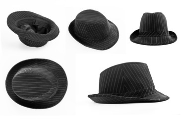 Set of black hats