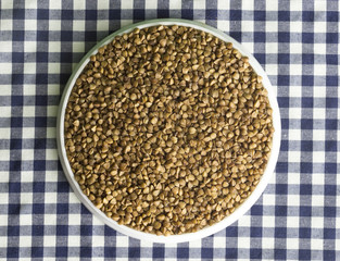 buckwheat on a cloth background