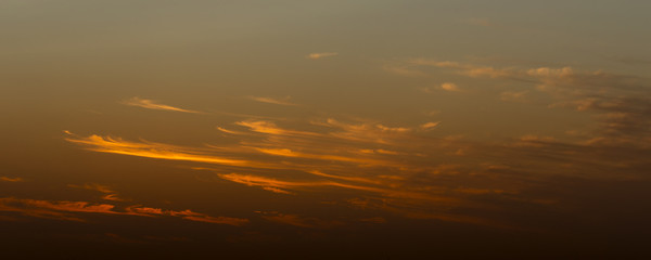 Beautiful cloud in the sky at sunset