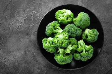 Poster Broccoli. Fresh broccoli on plate © Sea Wave