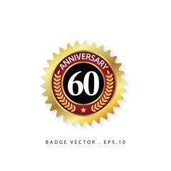 Anniversary 60 Vector Template Design Illustration