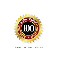 Anniversary 100 Vector Template Design Illustration