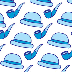 classic hat and tobacco pipe hipster style wallpaper