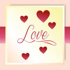 Fototapeta na wymiar valentines day love card