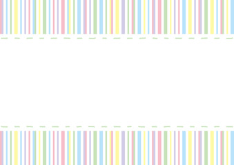 ステッチフレーム グリーン ストライプ背景 Art Wall Mural A Kid A