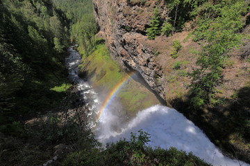 Moul Falls Rainbow wide landscape