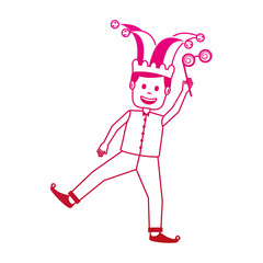 happy man wearing clown