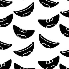pattern with mouths face expressions smile laughing