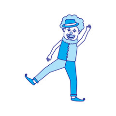 friendly funny clown performer character