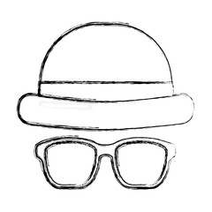 classic hat and glasses fashion men