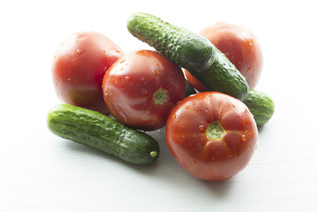 cucumber on white table