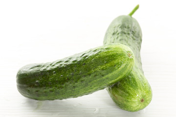 cucumber on white table