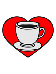 herz liebe glas tasse tee kanne kaffee trinken durst kochen getränk schwarztee café lecker comic cartoon clipart