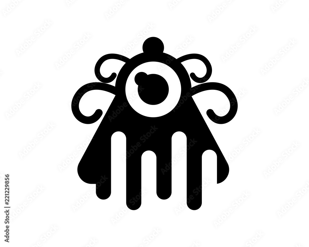 Poster black computer secure protect image vector icon logo symbol