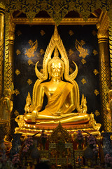 Phra Buddha Chinnarat, Buddha statue in Wat Phra Sri Rattana Mahathat Temple, Phitsanulok in Thailand.