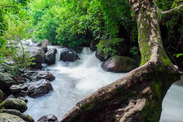 Nangrong waterfall in nakhon nayok province