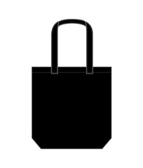 Tote bag / shopping bag / eco bag template illustration (black)