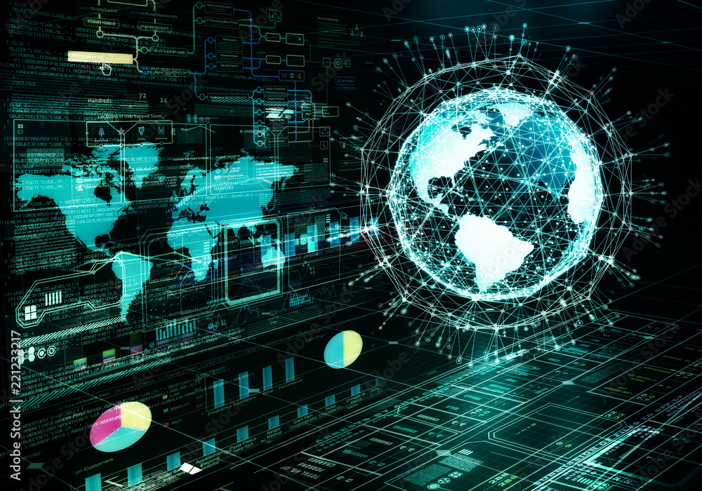 Canvas Prints internet big data concept