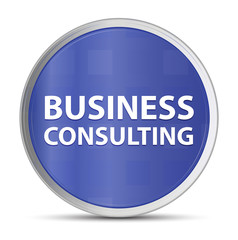 Business Consulting blue round button