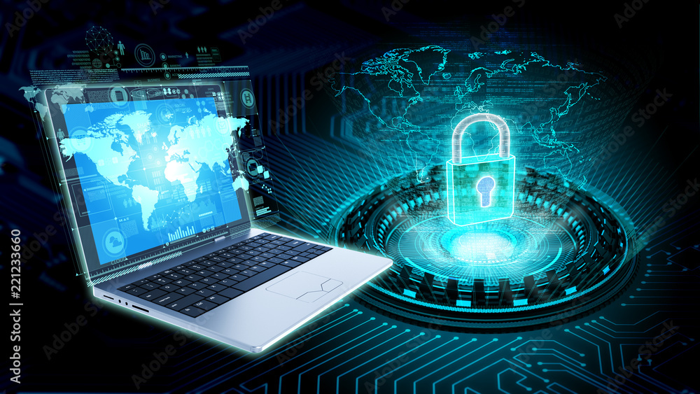 Canvas Prints internet security and information technology concept