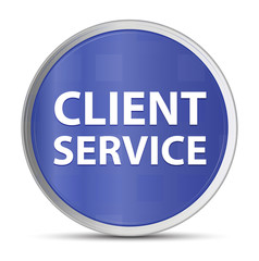 Client Service blue round button