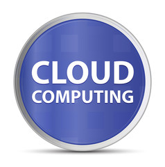 Cloud Computing blue round button