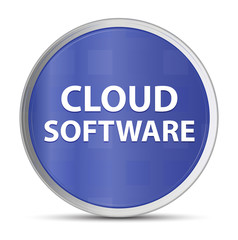 Cloud Software blue round button