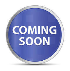 Coming Soon blue round button