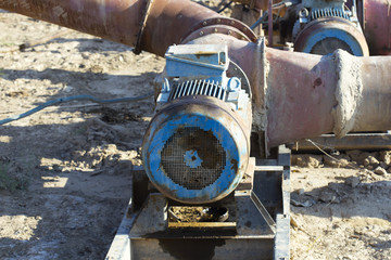 pump on the river for pumping water