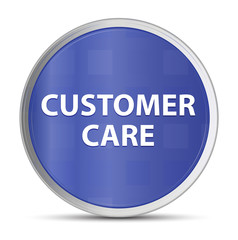 Customer Care blue round button
