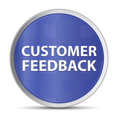 Customer Feedback blue round button