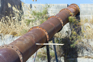 water pump on a river