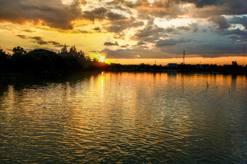  sky and marshes in the twilight