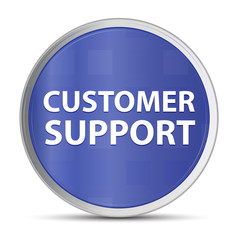 Customer Support blue round button