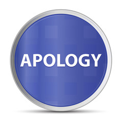 Apology blue round button