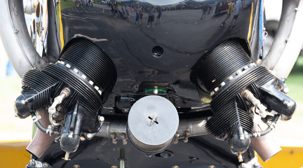 Antique airplane motor engine
